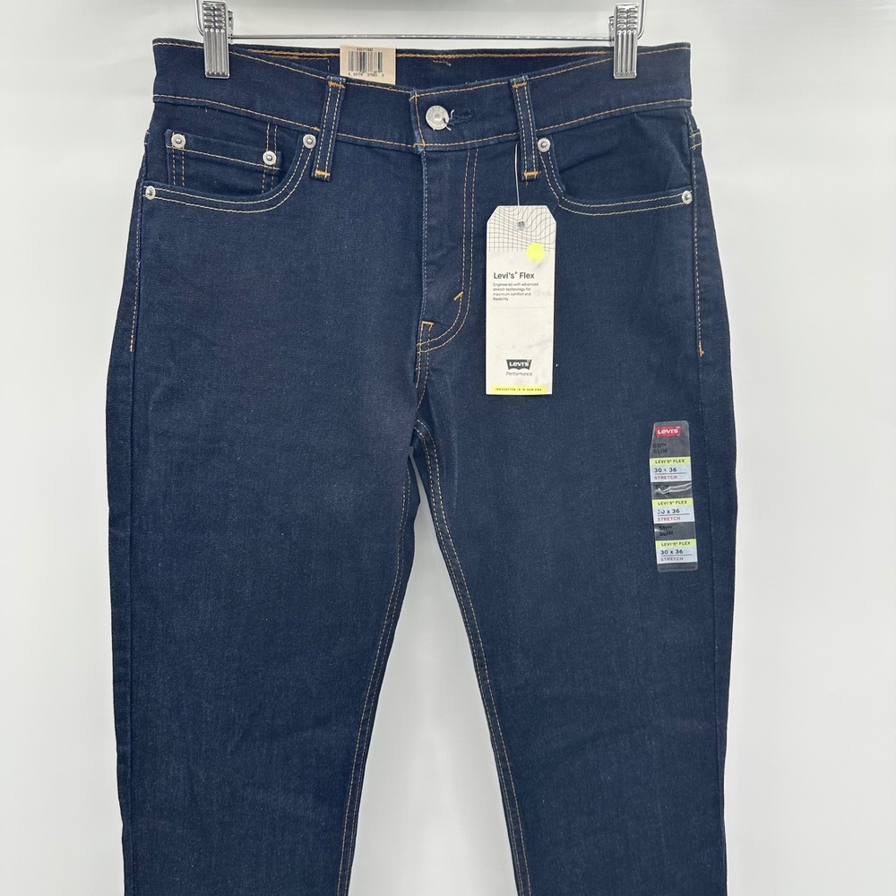Levis 511 Slim Jeans Mens 30x36 Dark Indigo Stretch Performance Flex NWT
New